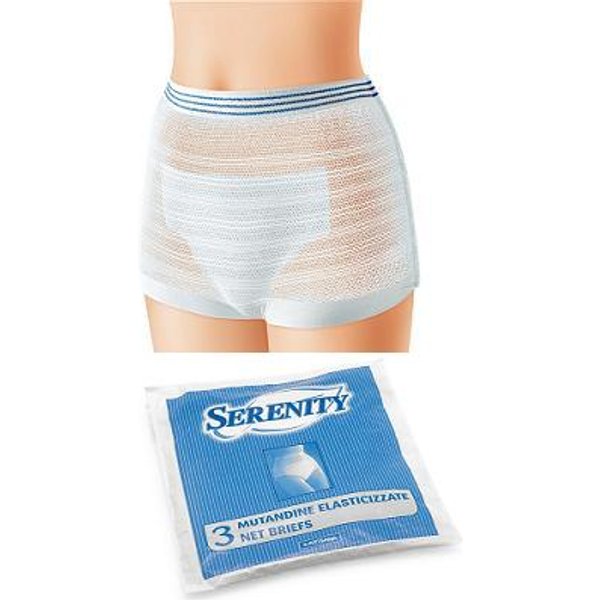 Mutandina Elastica Rettangolare A Rete Serenity L 3 Pezzi-image