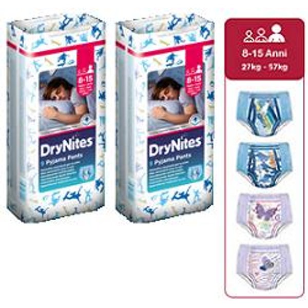 Huggies Drynites 8/15 Anni Girl L 27/57Kg Pacco Singolo 9 Pezzi-image