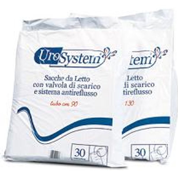 Sacca Di Drenaggio Da Letto Per Incontinenza Urosystem Tubo 90 Cm Con Scarico 30 Pezzi-image