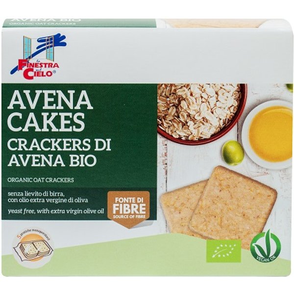 Fsc Avenacakes Crackers Di Avena Bio Vegan Senza Lievito Di Birra Con Olio Extravergine Di Oliva 250 G-image
