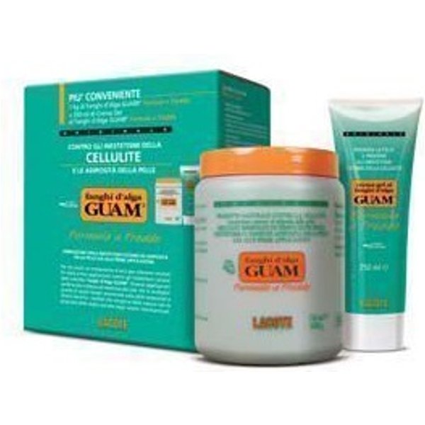 Guam Fanghi D'alga Confezione Convenienza Fredda Con Fanghi D'alga Guam 1 Kg + Crema Gel 250 Ml Formula A Freddo-image