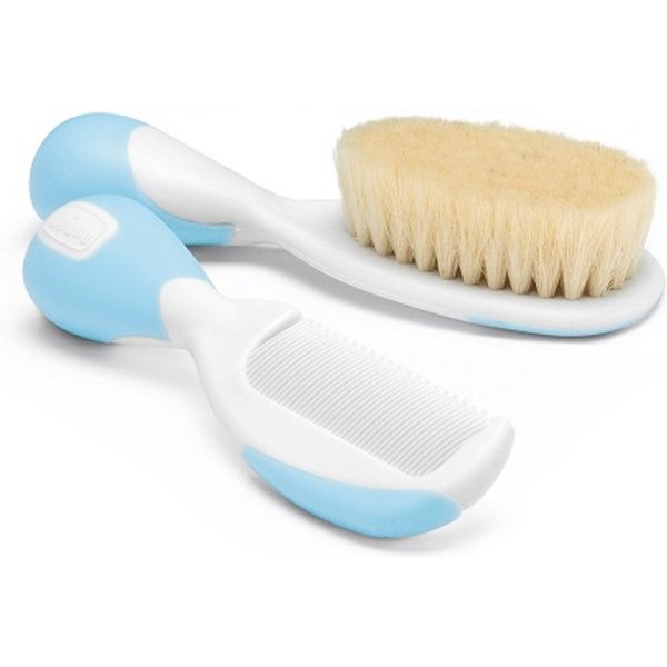 Chicco Spazzola + Pettine Azzurro-image