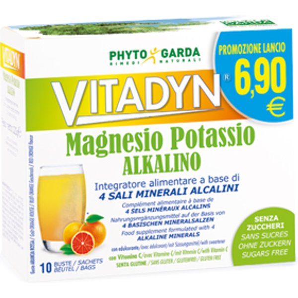 Vitadyn Magnesio Potassio Alkalino Senza Zucchero 10 Bustine-image