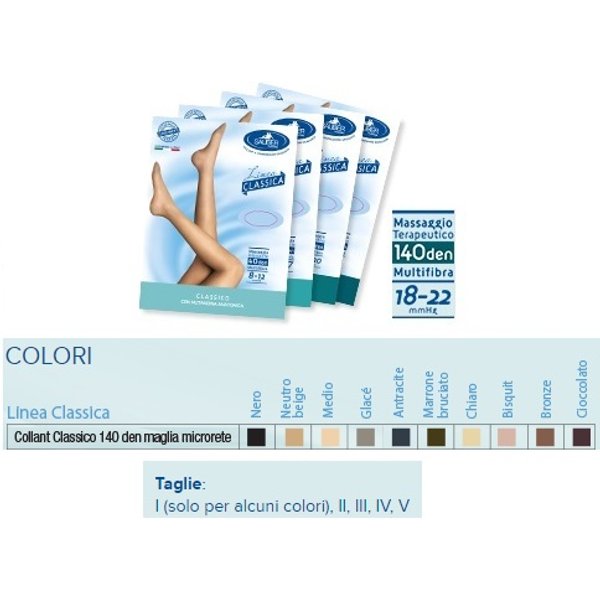 Sauber Collant 140 Denari Maglia Microrete Neutro Beige 4 Linea Classica-image
