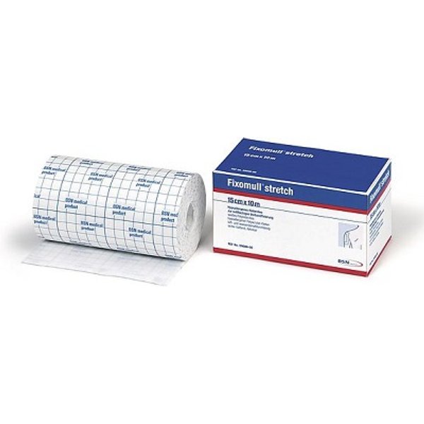 Fascia Autoadesiva Ipoallergenica Fixomull Stretch Per Fissaggio Cateteri M 5 X 5 Cm-image