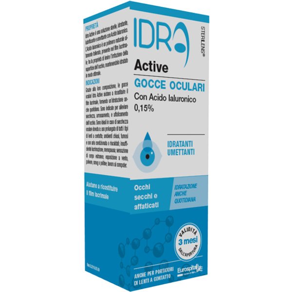 Gocce Oculari sterilens Idra Active 10 Ml Con Acido Ialuronico 0,15%-image
