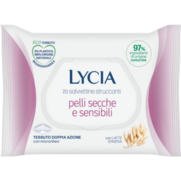 Lycia Salviettine Struccanti Pelli Secche E Sensibili 20 Pezzi-image