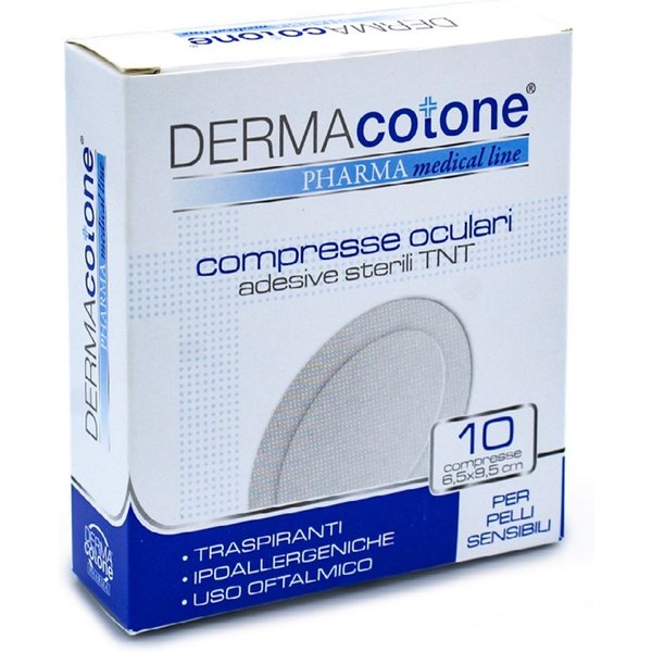 Compressa Oculare Adesiva Tnt Dermacotone 6,5X9,5Cm 10 Pezzi-image
