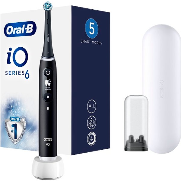 Oral-B Io 6 Black Spazzolino Elettrico + 2 Refill-image