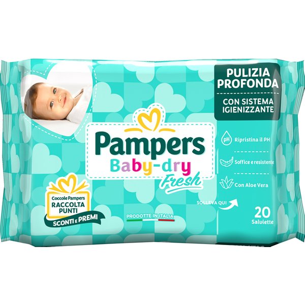 Salviettine Umidificate Pampers Baby Fresh 30% + Consistente 20 Pezzi-image