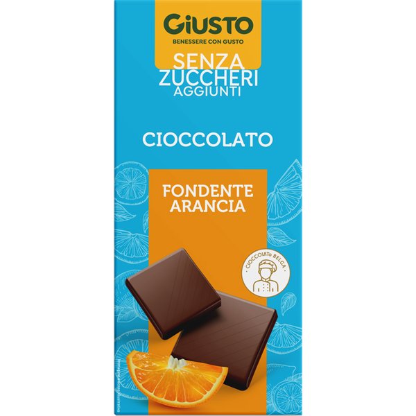 giusto Senza Zucchero Cioccolato Fondente Arancia 85 G-image