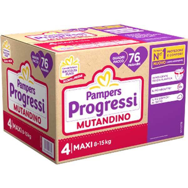 Pampers Progressi Mutandina Quadri Maxi 76 Pezzi-image