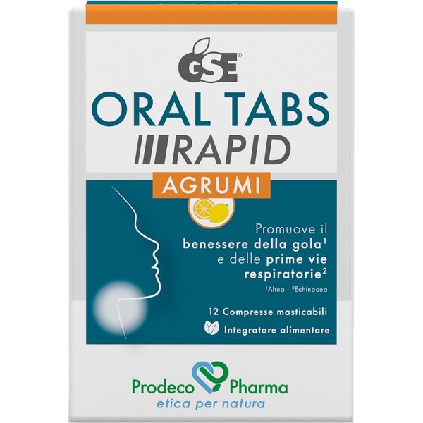 Gse Oral Tabs Rapid Agrumi 12 Compresse Masticabili-image
