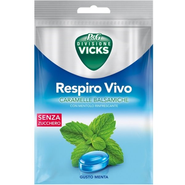 Vicks Respiro Vivo Caramelle Balsamiche Menta 72 G Con Edulcoranti-image