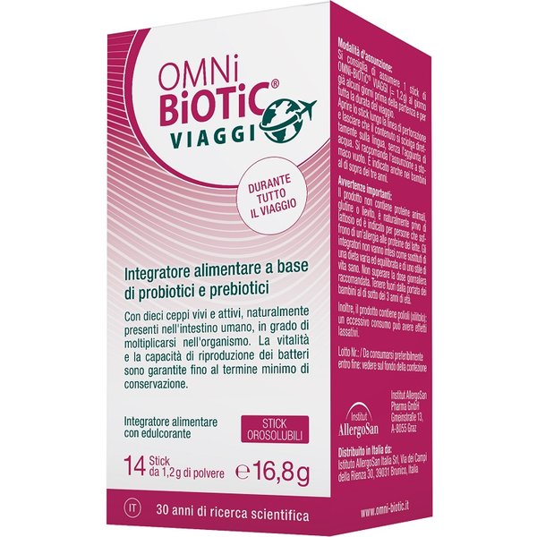 Omni Biotic Viaggi 14 Stick Orosolubili Con Edulcorante Senza Glutine E Lattosio-image