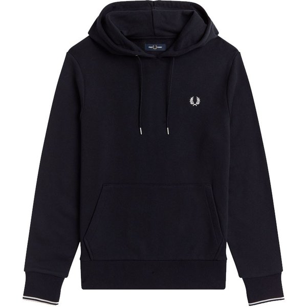 Fred Perry Felpa Con Cappuccio Logo Blu Uomo S