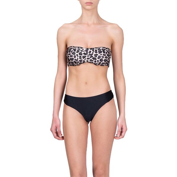 Effek Costume Slip Arricciato Nero Donna S
