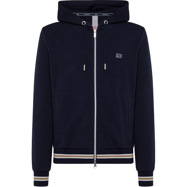 Sun 68 Felpa Con Cappuccio Piquet Blu Uomo M