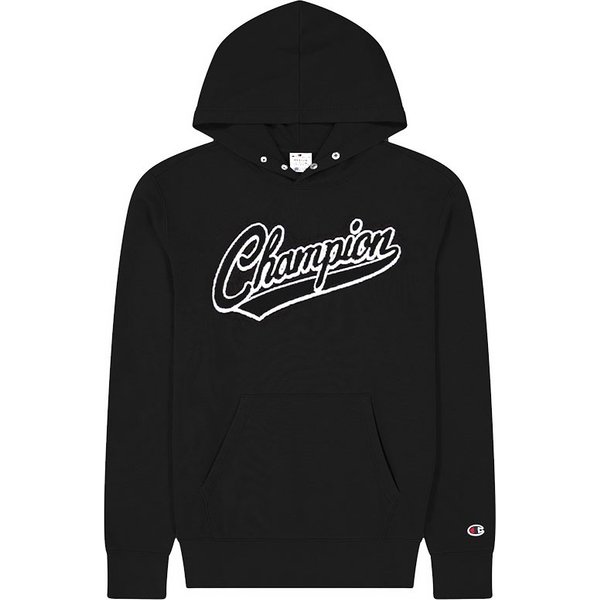 Champion Felpa Con Cappuccio Logo College Nero Uomo M