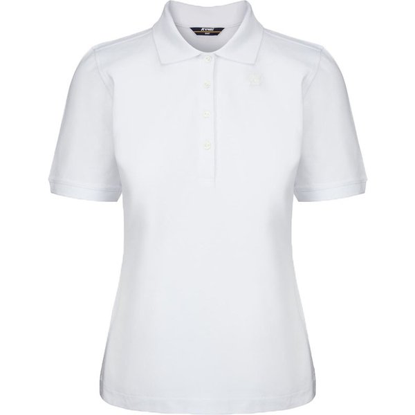 K-Way Polo Logo Bianco Donna S - 64/66 cm