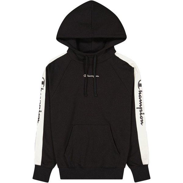 Champion Felpa Logo Banda Nero Donna L