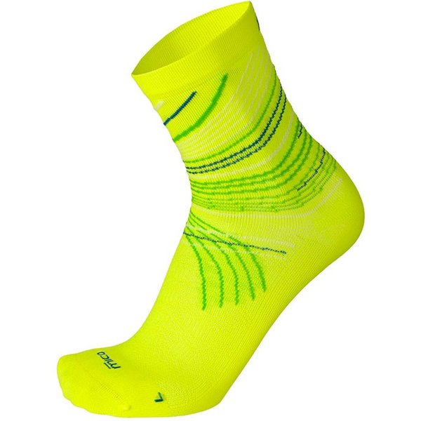 Mico Sport Calze Running Med Light Extra Dry Giallo Fluo M