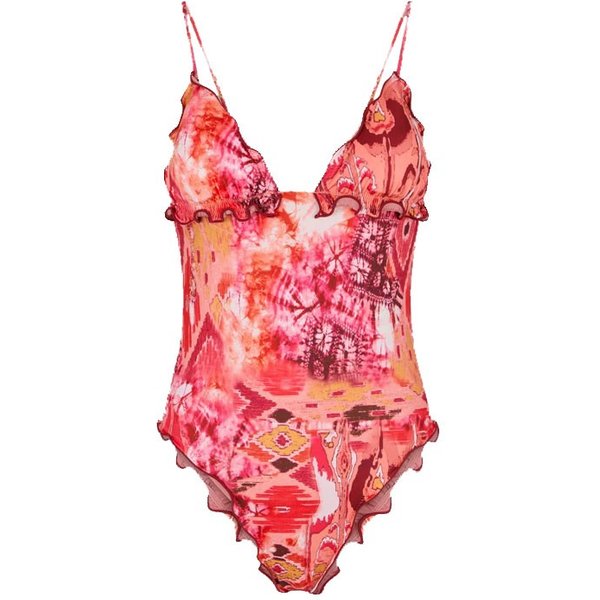 Effek Costume Intero Sbambolato Rosa Donna S