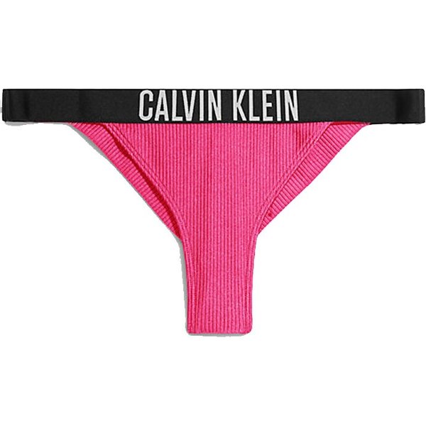 Calvin Klein Costume Slip Brasil Elastico Parlato Rosa Donna S