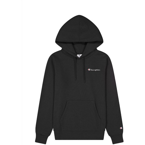 Champion Felpa Con Cappuccio Logo Piccolo Nero Donna L