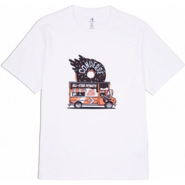 Converse T-Shirt Food Truck Bianco Nero Uomo L