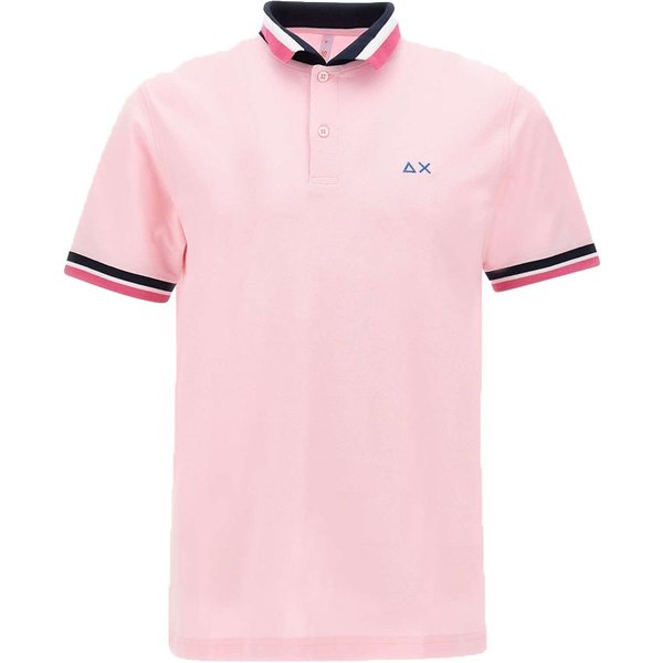 Sun 68 Polo Multistripe Rosa Uomo M
