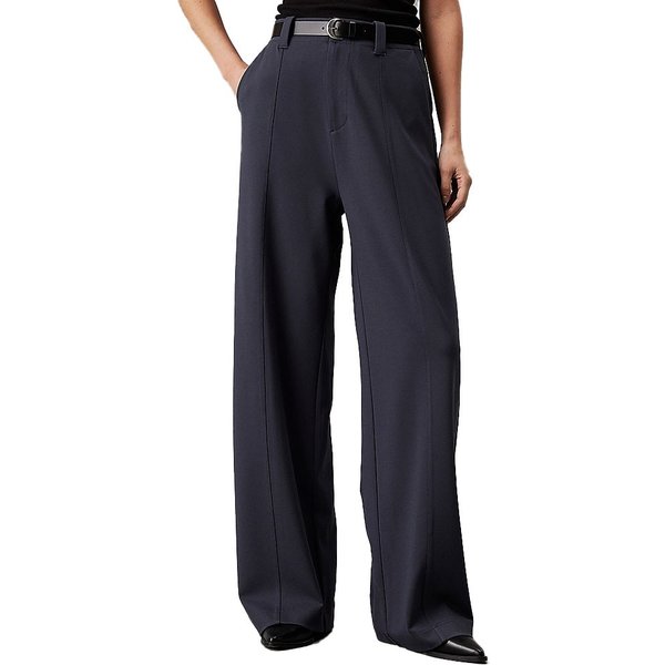Calvin Klein Pantaloni A Palazzo Punto Milano Grigio Donna S