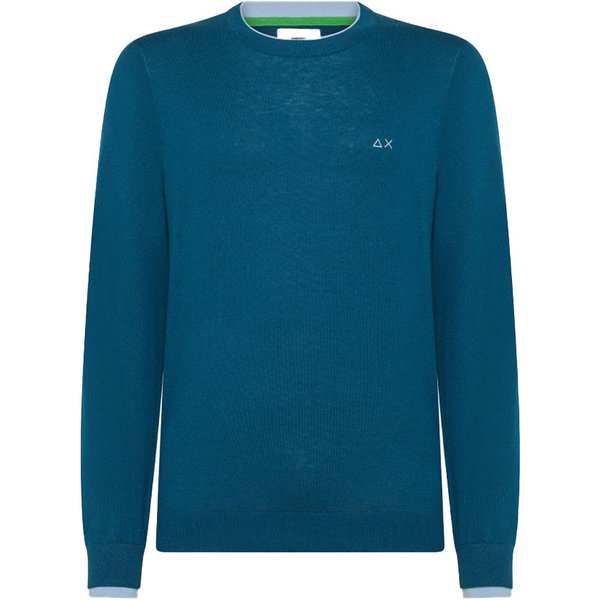 Sun 68 Maglioncino Doppio Collo Blu Uomo M