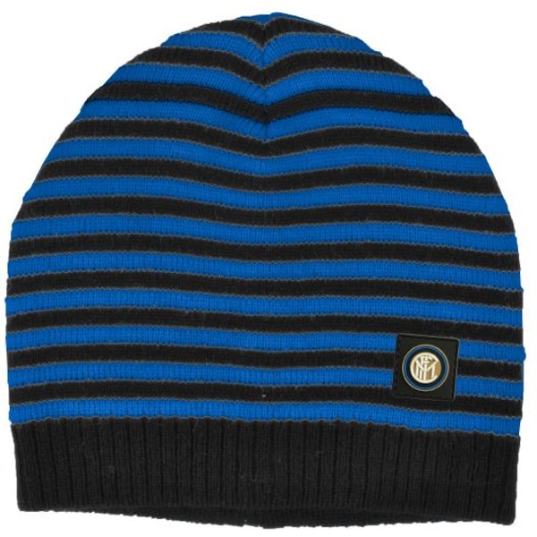 Imma Berretto Calcio Baby Inter Righe Nero Azzurro 6-12M
