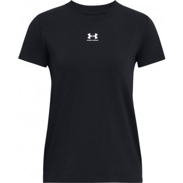 Under Armour Maglietta Palestra Logo Centrale Nero Donna M