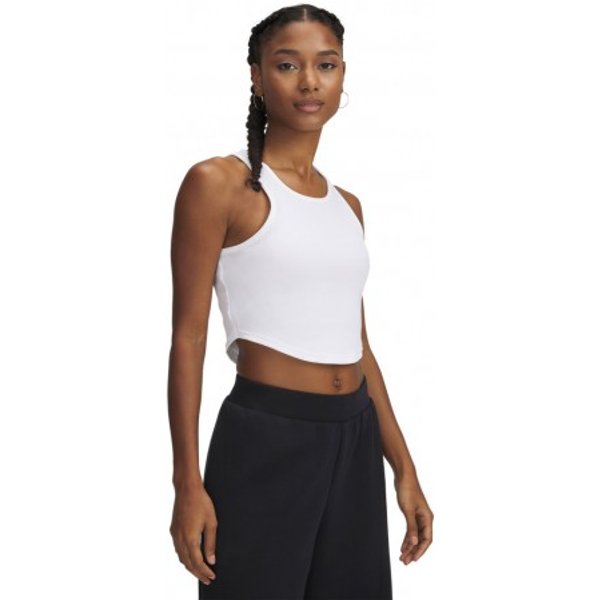 Under Armour Top Palestra Crop Bianco Donna M