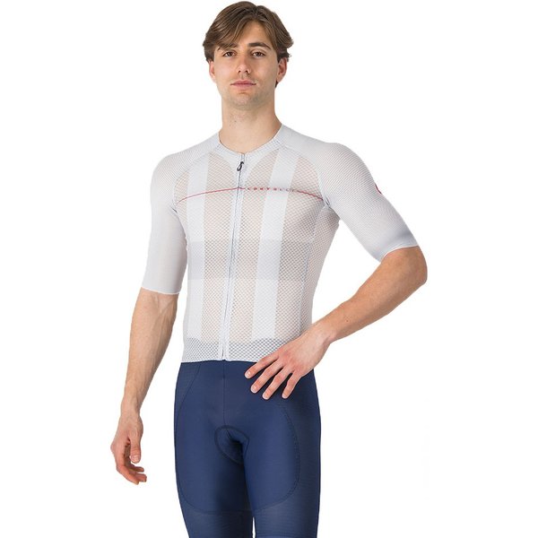 Castelli Maglia Ciclismo Climber'S A C Argento Gray Red Uomo XL