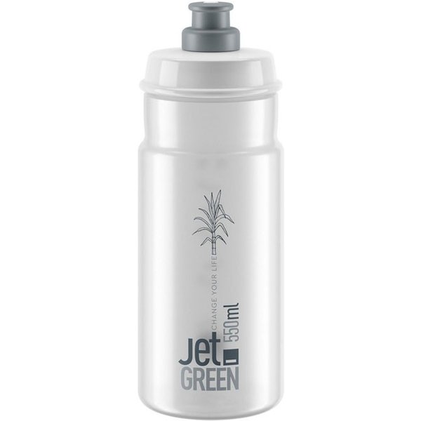 Elite Borraccia Bici Jet Verde Clear,Grigio 550 ml