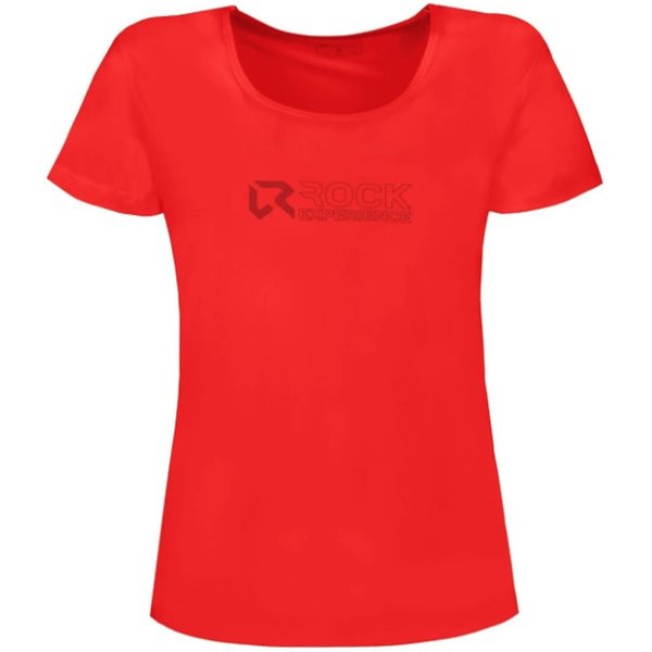 Rock Experience T-Shirt Tangerine Trip Fiery Coral Donna M