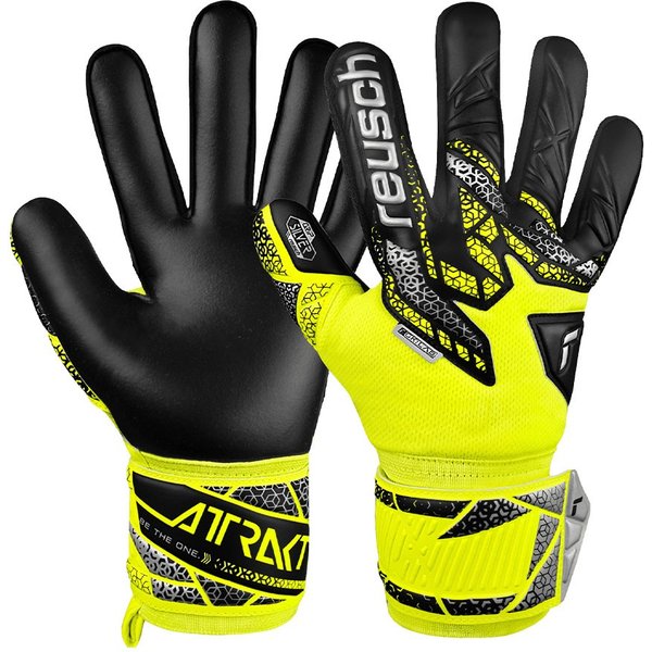 Reusch Guanti Calcio Attrakt Giallo Argento Nero Uomo 11 / XXL
