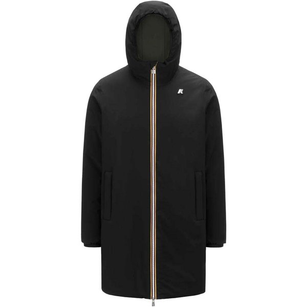K-Way Parka Jacob St Warm Double Revers Nero Verde Uomo XL