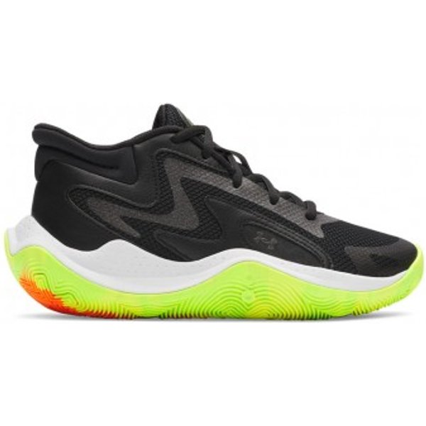 Under Armour Gs Jet '25 Gs Nero Verde - Scarpe Basket Bambino EUR 38,5 / US 6