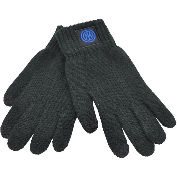Imma Guanti Calcio Inter Patch Pelle Nero Azzurro Uomo TU