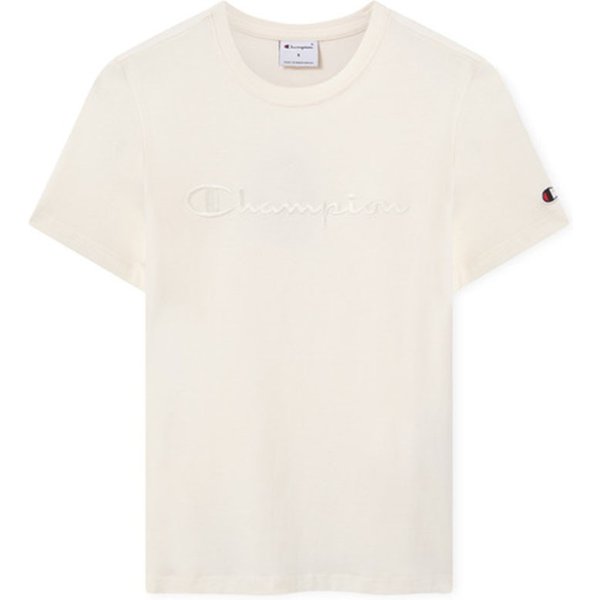 Champion T-Shirt Logo Tonale Bianco Donna M