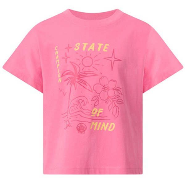 Champion Maglietta Palestra Logo Rosa Bambina M