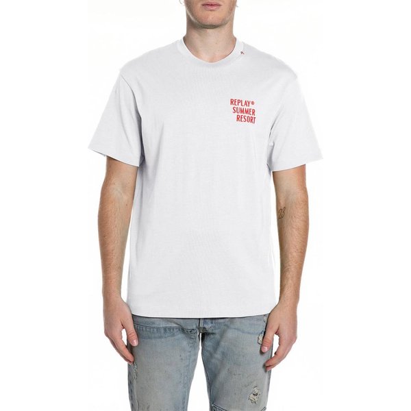 Replay T-Shirt Fantasia Bianco Uomo M