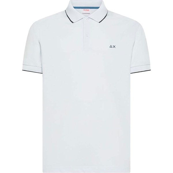 Sun 68 Polo Small Stripe Bianco Uomo M