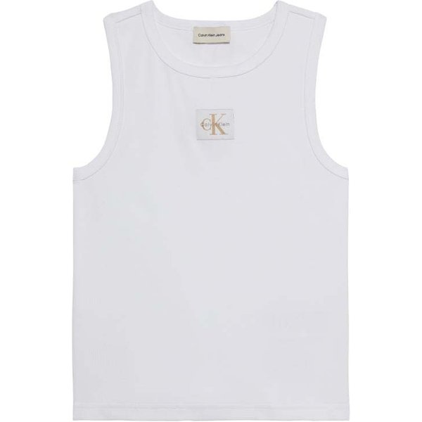 Calvin Klein Canotta Rib Bianco Donna S