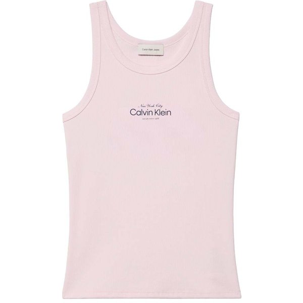 Calvin Klein Canotta Rib Graphic Rosa Donna S
