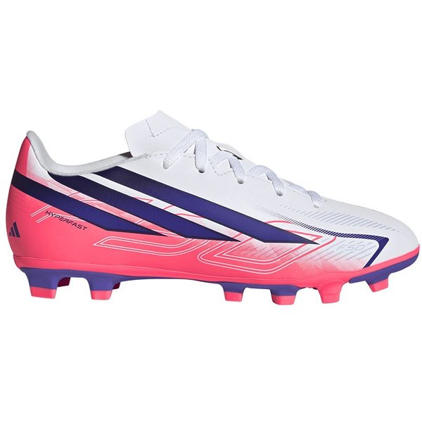 ADIDAS F50 Hyperfast Club Fg Mg Bianco Viola - Scarpe Da Calcio Bambino EUR 36 2/3 / UK 4